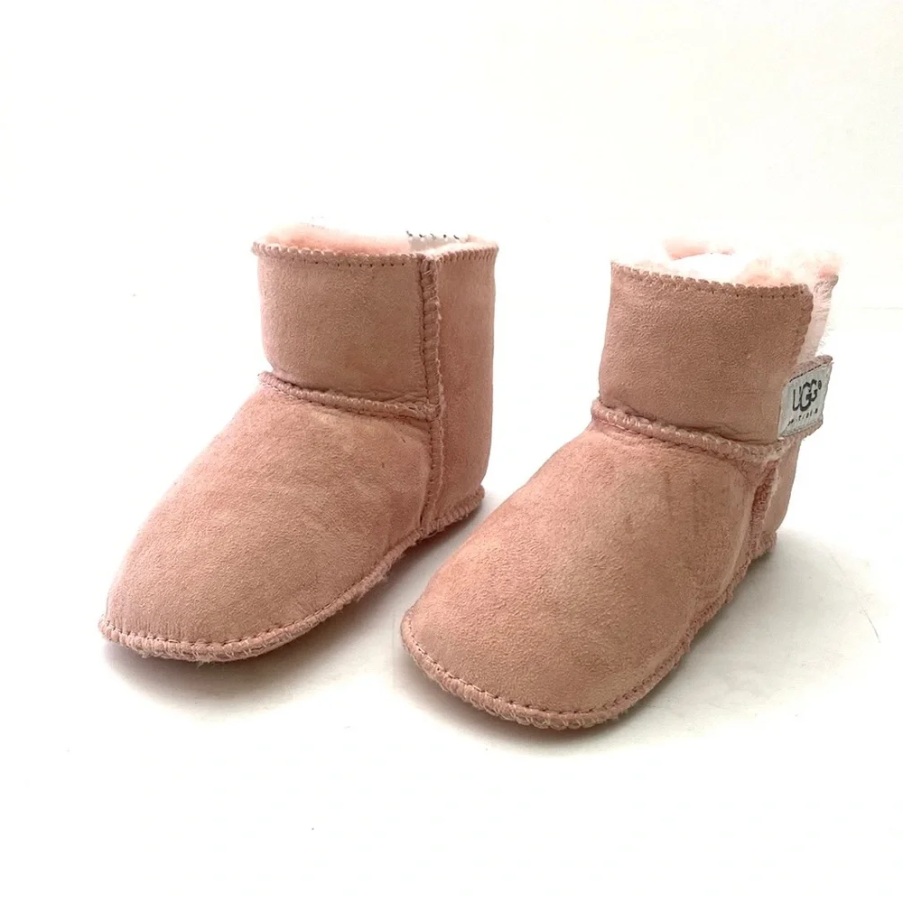 UGG Toddler Baby Erin Powder Pink Sheepskin/Suede Slippers